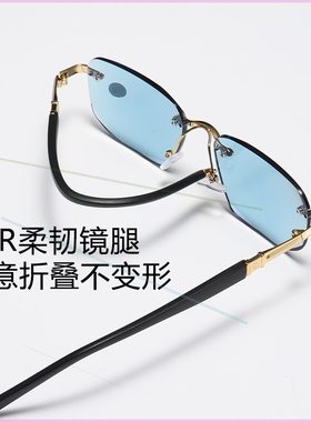 抖音同款工厂直销一镜多用能当墨镜的老花镜 遮阳避光