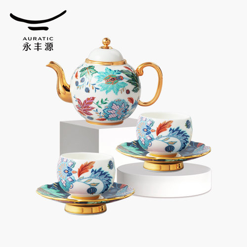 永丰源幸福满园中式功夫茶具套装陶瓷茶杯茶壶高档礼品整套礼盒 - 图3