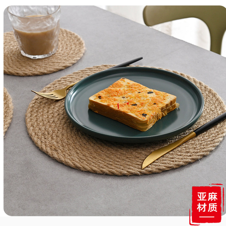 日式餐垫隔热餐桌垫子耐高温防烫砂锅垫杯家用亚麻编织茶杯垫壶垫,淘宝优惠券,粉丝福利购,淘宝优惠卷