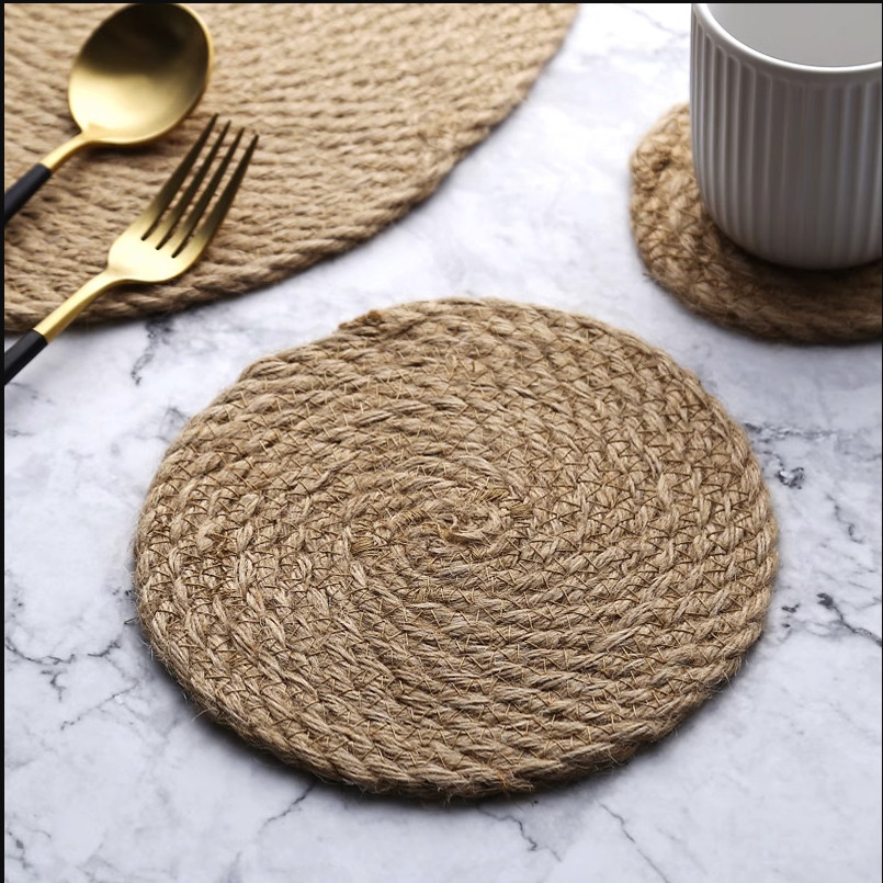 日式餐垫隔热餐桌垫子耐高温防烫砂锅垫杯家用亚麻编织茶杯垫壶垫,淘宝优惠券,粉丝福利购,淘宝优惠卷