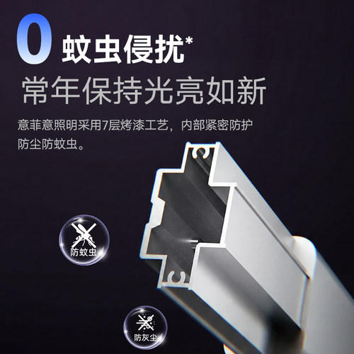 意菲意「智犀」高端全光谱护眼餐厅吊灯吧台现代极简一字型饭厅灯 - 图3