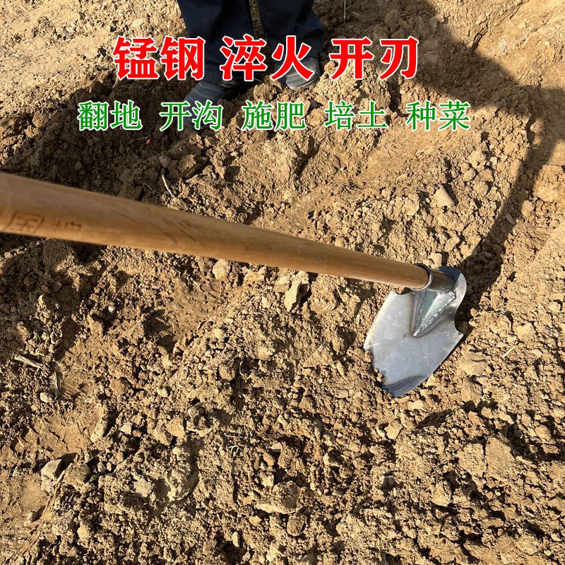 锰钢淬火尖锄头全钢尖镐开沟起垄农用锄头园艺工具种菜小锄头刨锛 - 图2