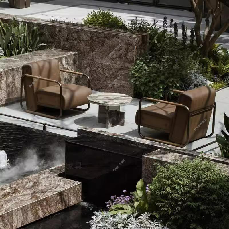 户外沙发组合庭院别墅露台样板房休闲民宿花园阳台皮制室外家具,淘宝优惠券,粉丝福利购,淘宝优惠卷