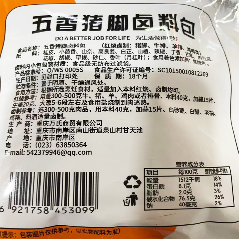 爽心卤料包80g*2川味家庭卤小包装猪头红烧肉卤牛肉五香味调料包 - 图1