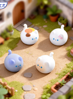 创意可爱布偶三花小猫咪树脂配件 娃屋造景diy装饰品微景观小摆件