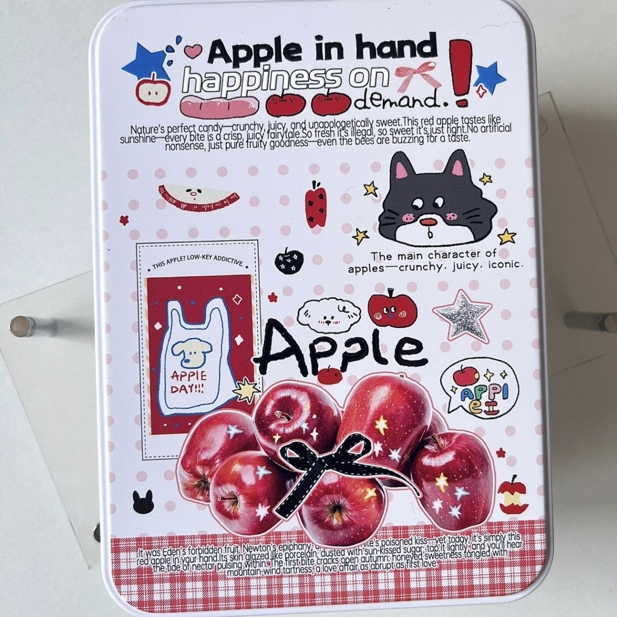 ins风高颜值铁盒磨砂桌面杂物小卡贴纸文具收纳手账银色收纳盒 - 图3