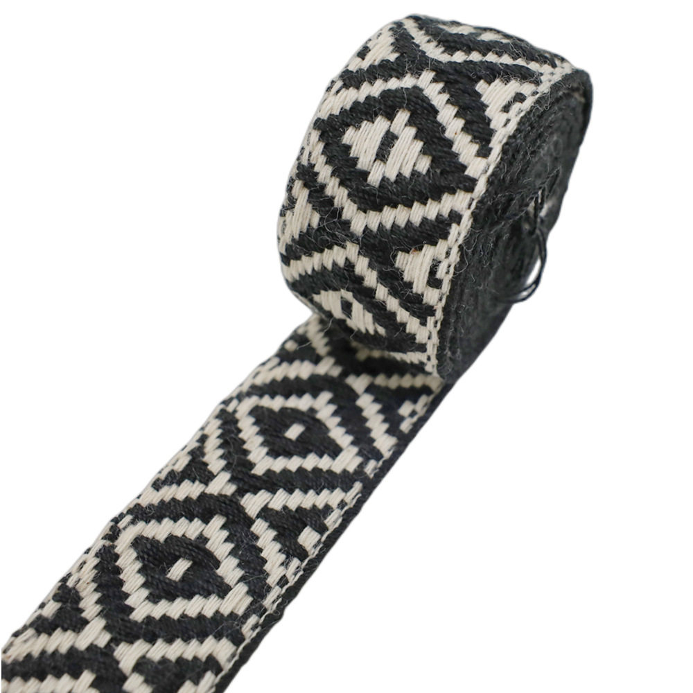 厂家直供25mm宽菱形彩色民族风提花织带服装鞋帽箱包家纺装饰辅料,淘宝优惠券,粉丝福利购,淘宝优惠卷