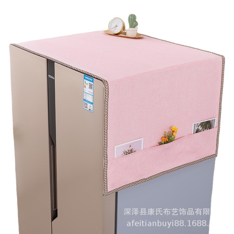 冰箱巾盖布单开门双开门家用冰箱罩时尚北欧风格冰箱顶布 - 图3