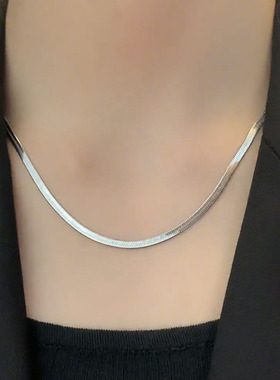 钛钢不掉色小细链项链女