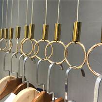 Clothing Store Golden Steel Wire Rings Hung Hanger Rope Hooks Hung Clothes Hanger hanging Hangover window Womens clothes