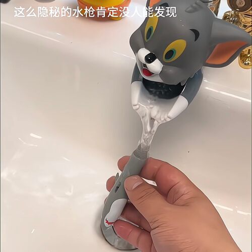 鲨笔水枪儿童玩具喷水枪户外呲水枪按压鲨鱼水枪笔圆珠笔整蛊神器 - 图0