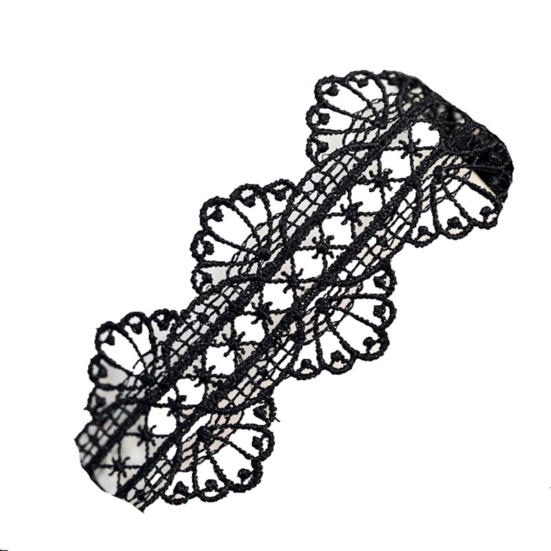 宽3.5cm服装花边辅料 黑白色波浪边水溶刺绣蕾丝金色服装花边材料,淘宝优惠券,粉丝福利购,淘宝优惠卷