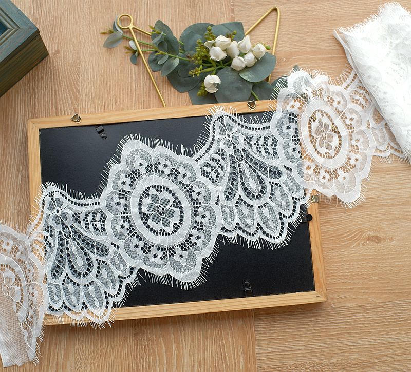 3米无弹网纱刺绣蕾丝花边宽diy手工装饰裙边袖子拼接服装辅料材料 - 图3