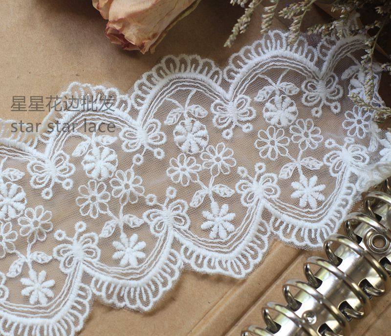 宽8cm双边网纱蕾丝刺绣花边辅料diy头饰服装婚纱童装家纺布艺布料,淘宝优惠券,粉丝福利购,淘宝优惠卷