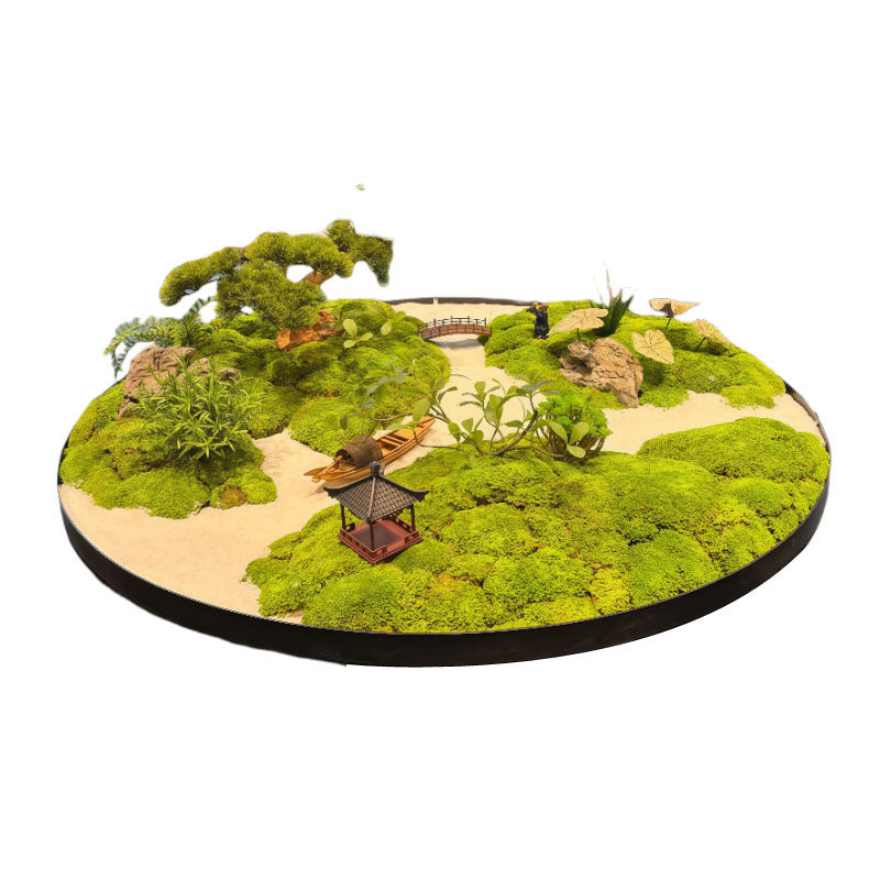 高端酒店大圆桌中间摆件会所餐桌转盘装饰微景观盆景装饰花中式,淘宝优惠券,粉丝福利购,淘宝优惠卷