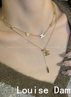 代购Louise Damas凯旋门项链法式复古高级感轻奢叠戴锁骨链女爆款
