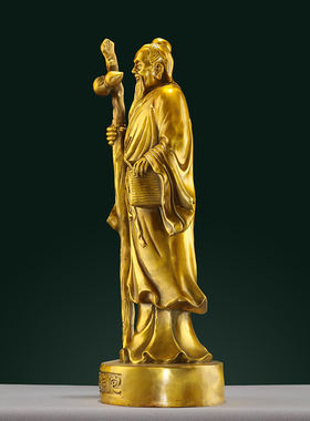 黄铜神医华佗像中医药店诊所摆件