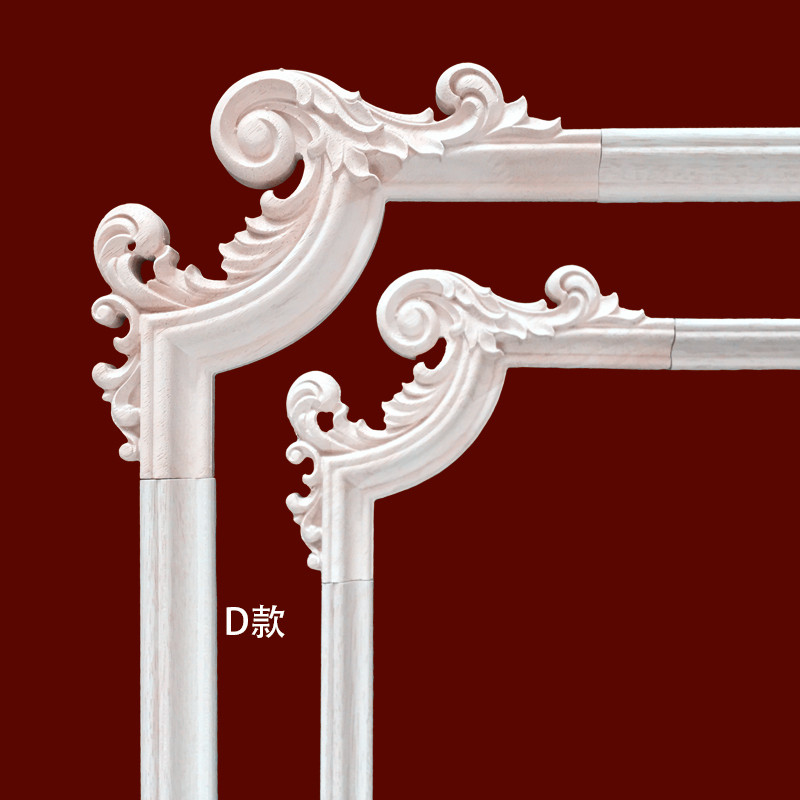 欧式实木角花木雕花装饰贴花弯头角花接头指甲线木线条东阳木雕,淘宝优惠券,粉丝福利购,淘宝优惠卷