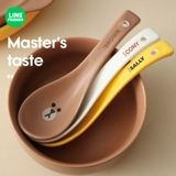 Линия друзья мультфильм милый керамическая ложка домашняя суп -ложка набор еда риса ложки ложки ложки