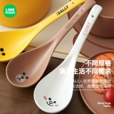 Линия друзья мультфильм милый керамическая ложка домашняя суп -ложка набор еда риса ложки ложки ложки