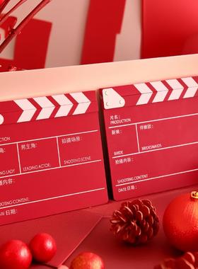 结婚拍照出片小道具电影场记打板卡摆拍氛围好物领证接亲条幅拍照