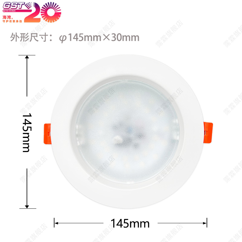 海湾集电集控型消防应急照明灯具VN650 VN651嵌顶式应急照明灯 - 图1