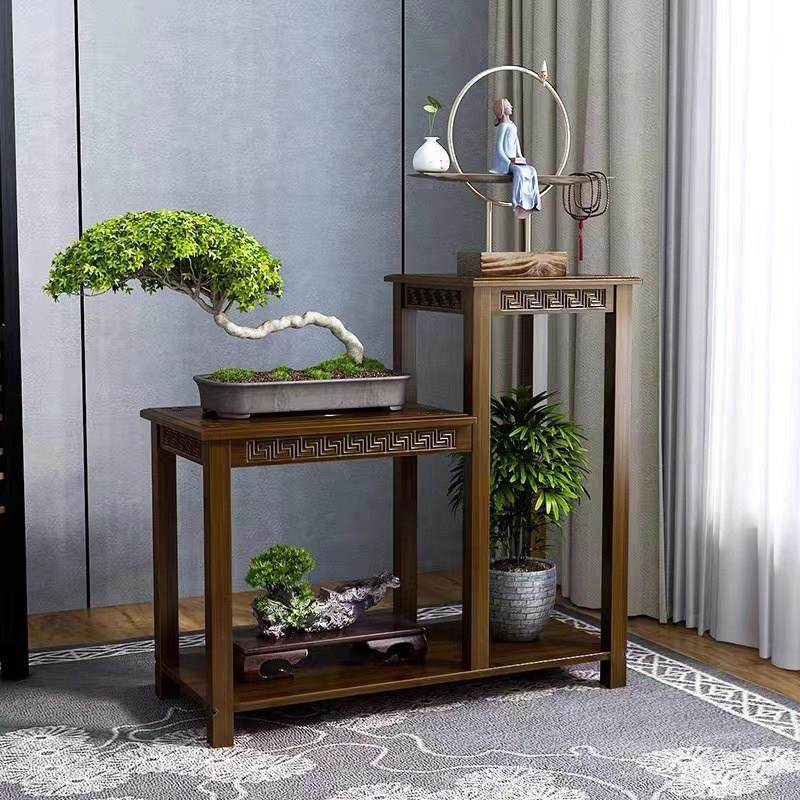 花架置物架花盆架花架子客厅落地式吊兰架室内仿古中式盆栽架子,淘宝优惠券,粉丝福利购,淘宝优惠卷