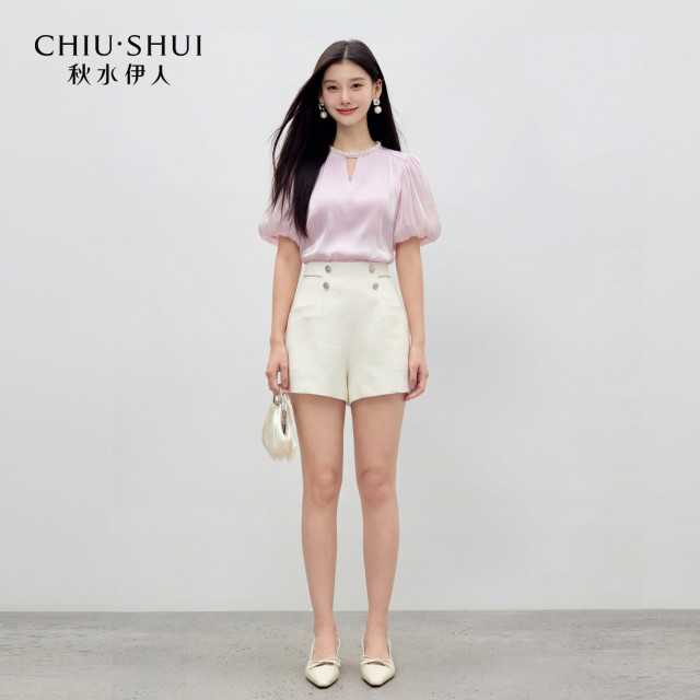 ເສື້ອ chiffon elegant ຂອງ Qiushui Yiren