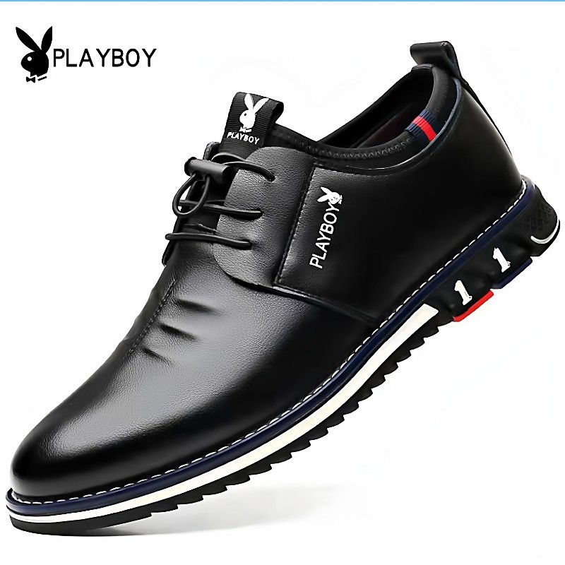 花花公子男鞋2025春秋新款休闲鞋真皮透气百搭商务内增高男士皮鞋,淘宝优惠券,粉丝福利购,淘宝优惠卷