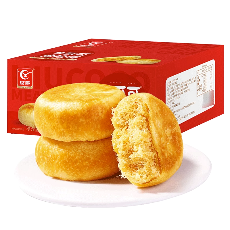 友臣肉松饼营养早餐面包糕点牛可可儿童休闲解馋充饥小吃零食整箱-图3