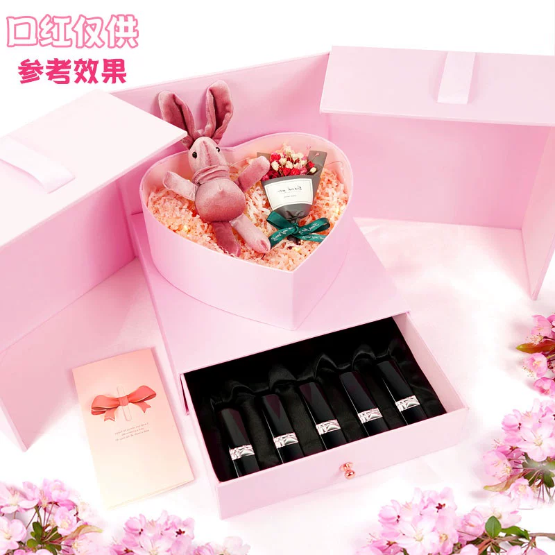 Gift box, lipstick for friend, Birthday gift