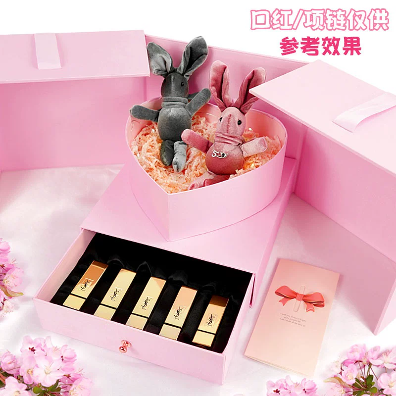 Gift box, lipstick for friend, Birthday gift