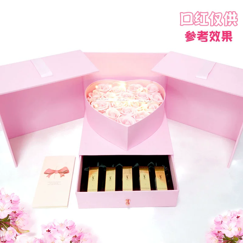 Gift box, lipstick for friend, Birthday gift