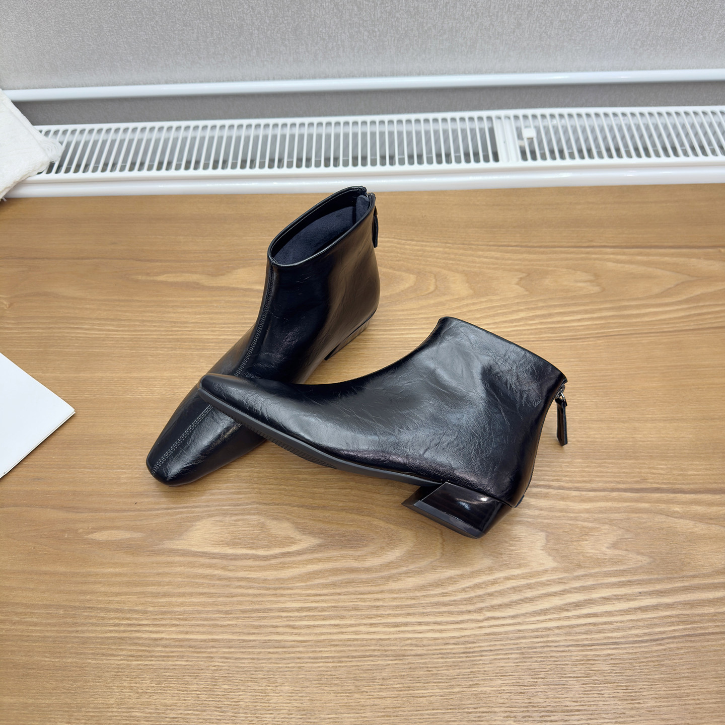 法式气质低跟短靴女秋冬新款方头及踝靴通勤单靴粗跟黑色瘦瘦靴子,淘宝优惠券,粉丝福利购,淘宝优惠卷