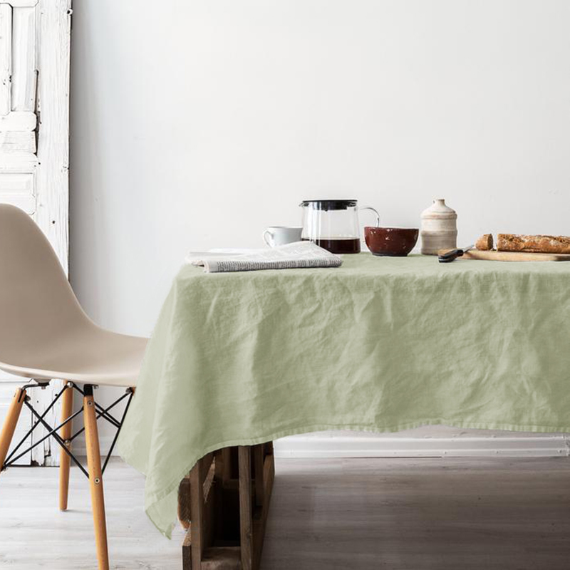 定制法式亚麻桌布吸湿耐磨茶几餐桌多用途客厅家用纯色欧式布艺 - 图0