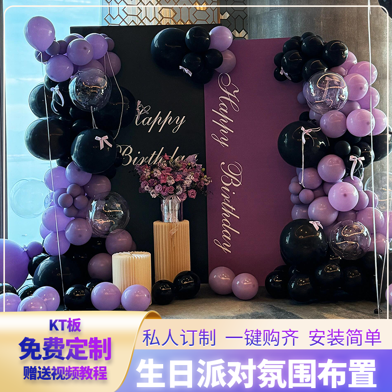 女生生日背景墙留影区kt板气球氛围装饰布置18岁成人礼派对套餐,淘宝优惠券,粉丝福利购,淘宝优惠卷