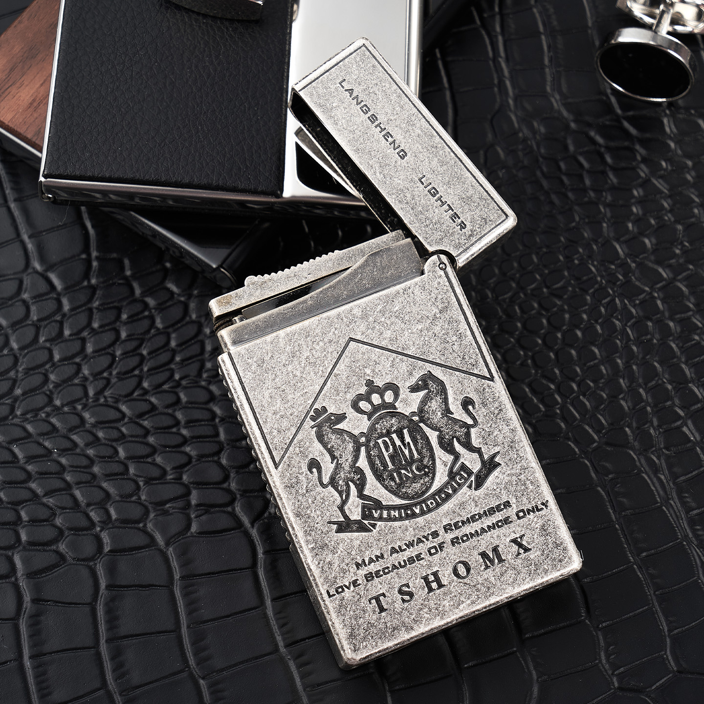 【万宝路】tshomx朗声打火机充气高颜值钢音创意送男友生日礼物 - 图0