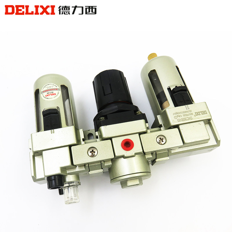 德力西气动三联件AC2000-02/3000-03D油水分离器自动排水型减压阀 - 图2