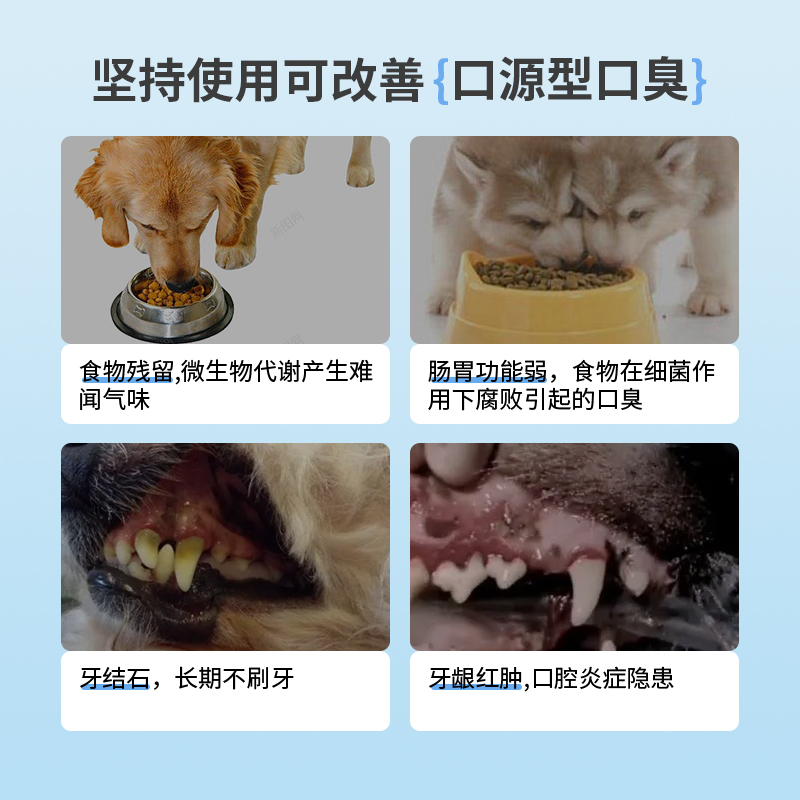 狗狗漱口水除口臭去结石猫咪口腔清洁嘴巴除臭宠物可食饮用洁齿水 - 图2