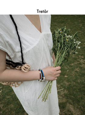 Tretar 琉璃天然石串珠手链 磁吸搭扣 小众设计首饰