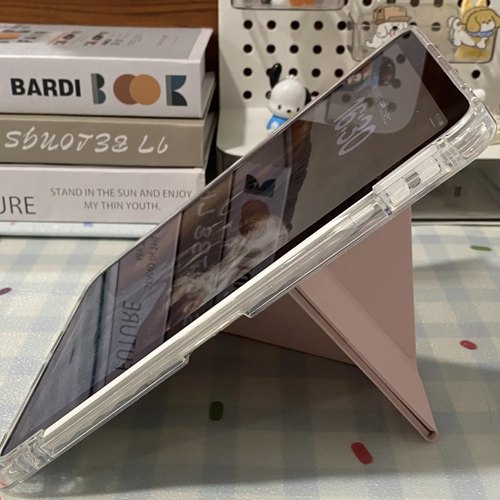ins风ipad保护壳带笔槽第9代10代11九6透明ipadair11寸三折y型mini7亚克力pro2025全包4套5平板外壳8防弯a16 - 图2