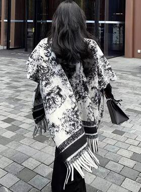 法国DRCO复古水墨画斗篷