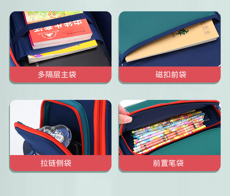 新款小学生男女年级减负双肩背包 嘉米蒂箱包双肩背包