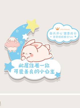 公主房门贴立体励志装饰