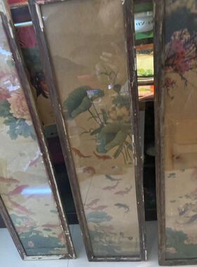 80年代90年代怀旧老物件老玻璃画挂画民俗收藏