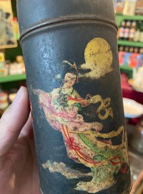 老铁罐铁盒80 90年代怀旧老物件麦乳精老茶叶罐