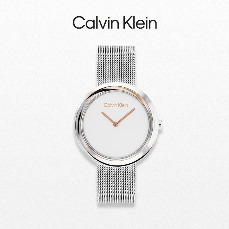【圣诞礼物】CalvinKlein官方正品CK米兰编织带轻奢女士手表 - 图1