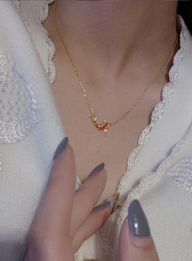 幸运锦鲤项链女复古中国风简约气