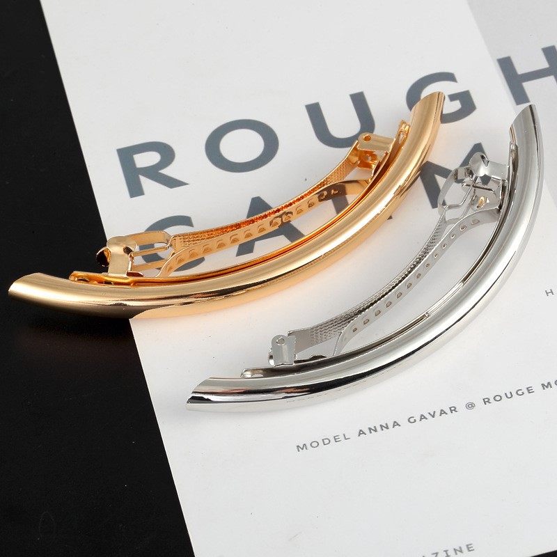 欧美外贸饰品简约时尚风金属弯管 粤仙味发饰