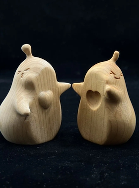 崖柏木实木雕摆件手把件永不分梨